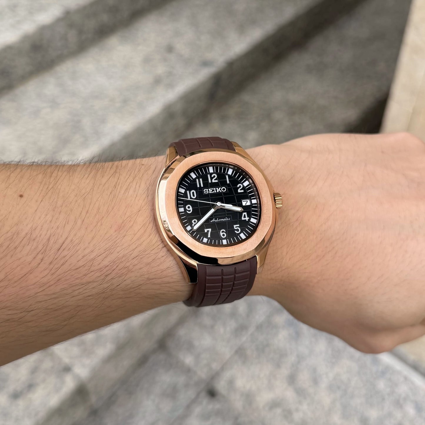 Aquanaut Mod - Rose Gold Brown