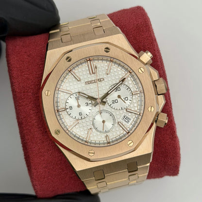 Royal Oak Chrono Mod - Rose Gold White