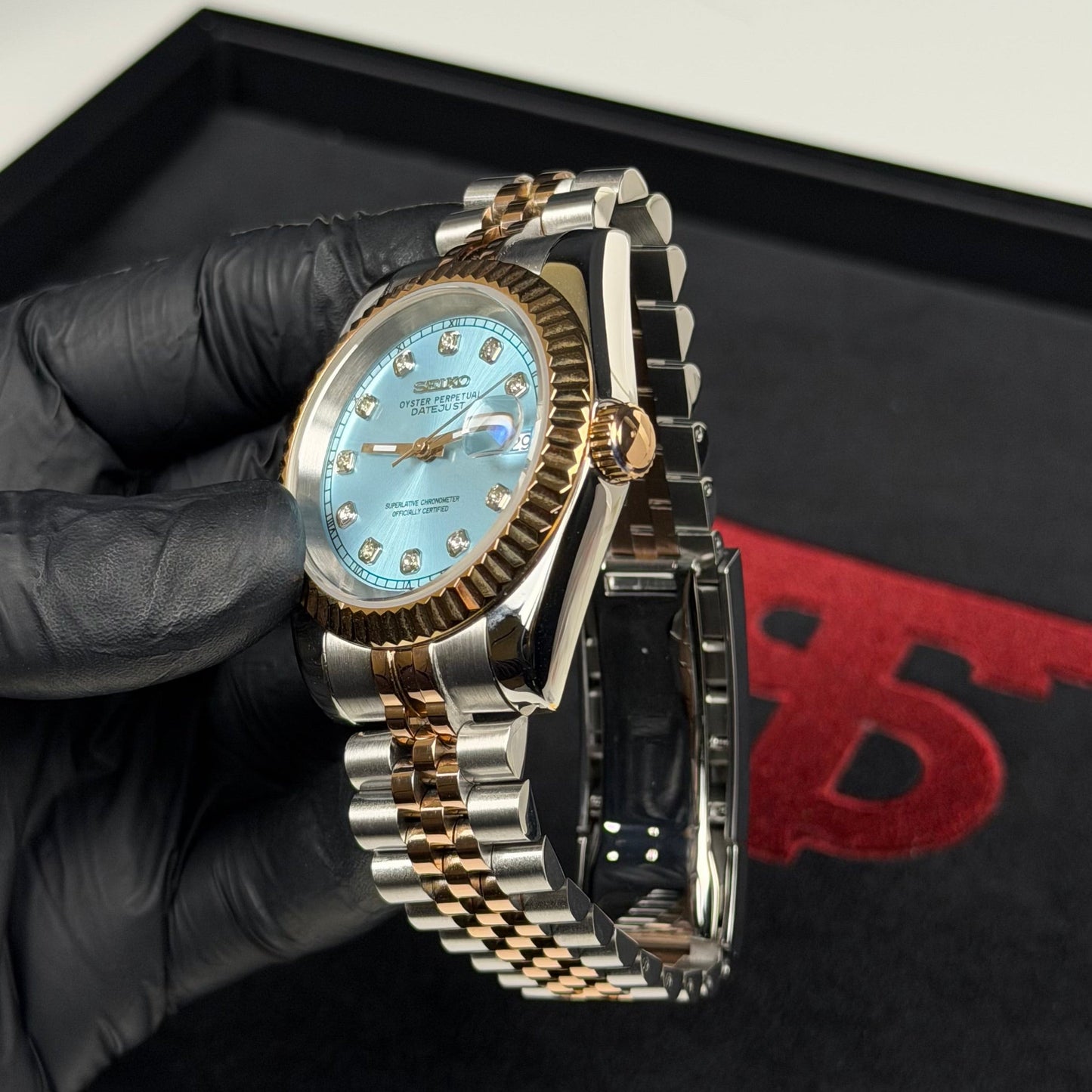 Datejust Mod - Pearl Baby Blue/Jubilee