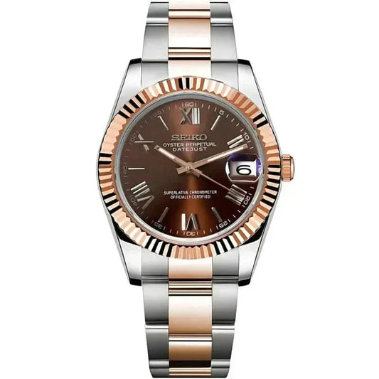 Datejust Mod - Roman Two-Tone Chocolate