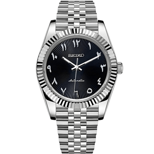 Datejust Mod- Textured Arabic Black